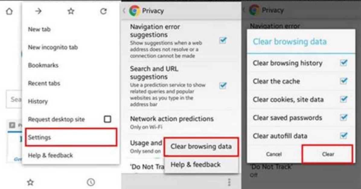 How to Clear Cache Chrome Android?