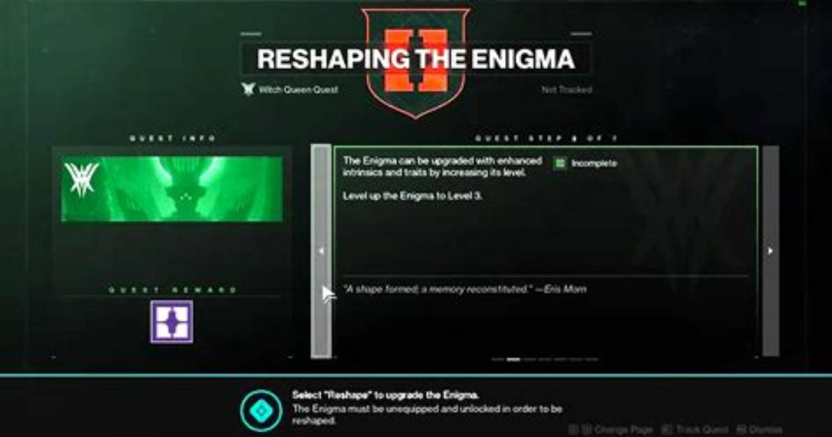How to Clear Reshaping the Enigma Quest in Destiny 2 Witch Queen