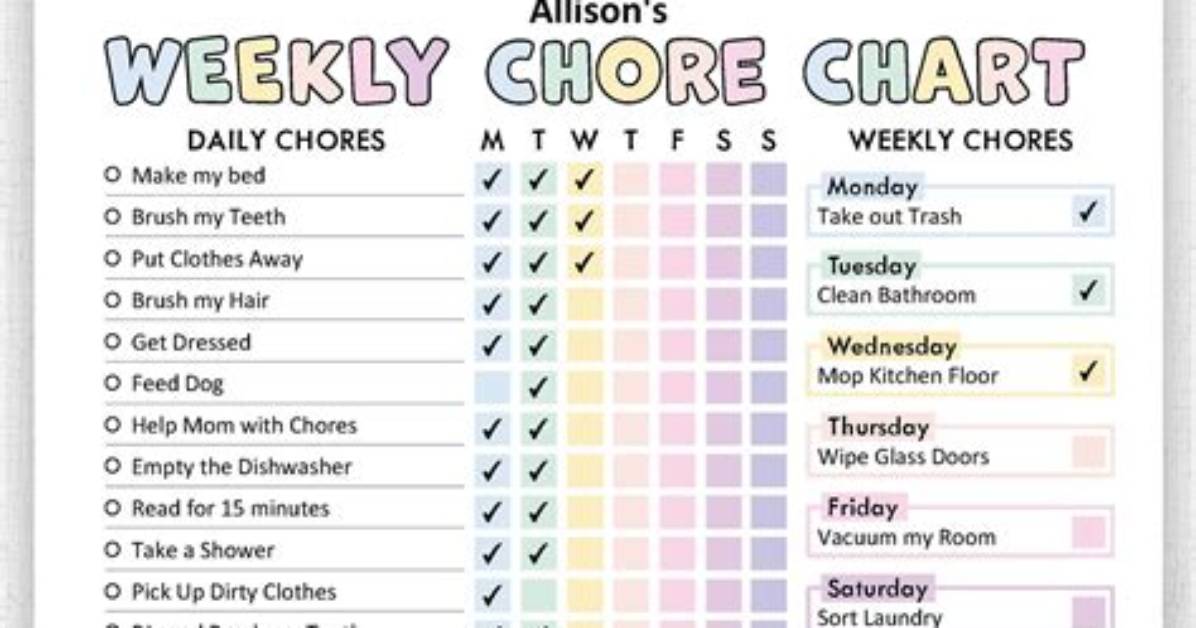 How to Color Code Your Chore Charts