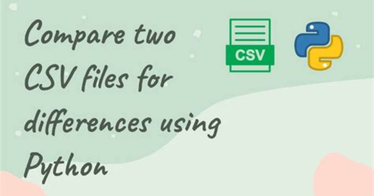 How to Compare Two Csv Files in Windows