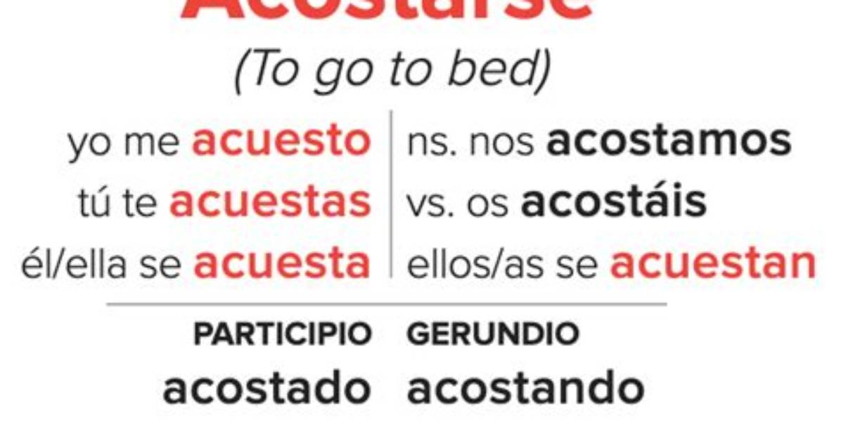 How to Conjugate Acostarse - Lisbd-Net. Com