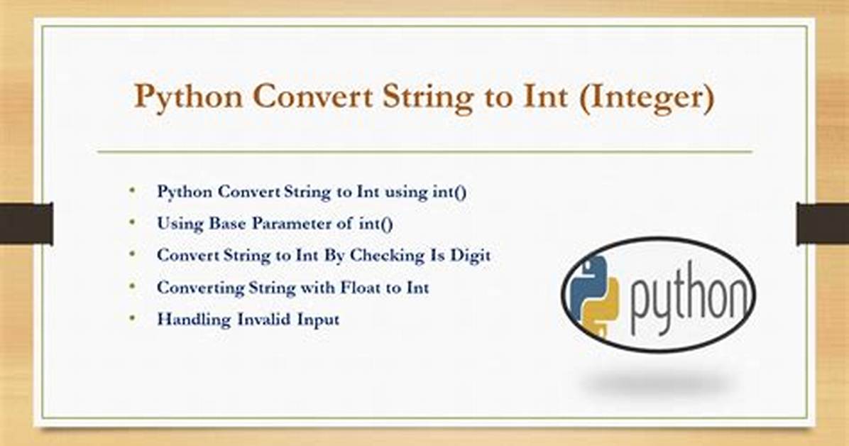 How to Convert Int to Integer