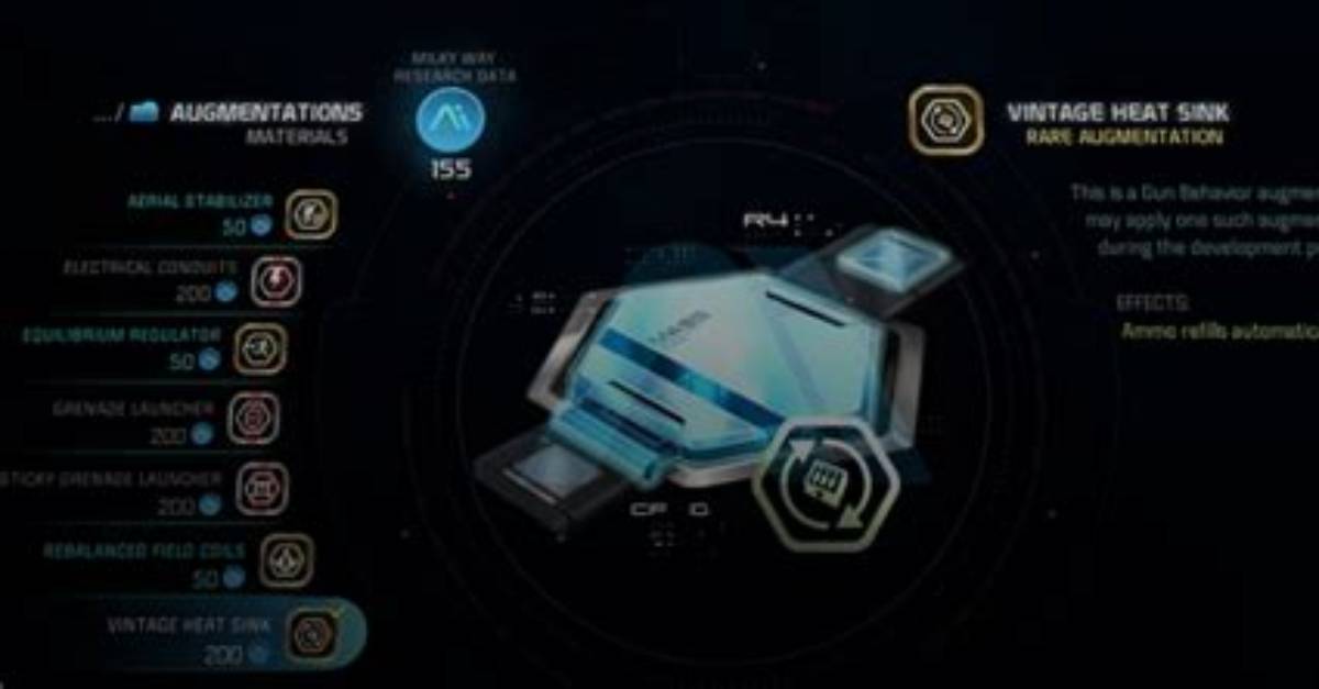 How to Craft Augmentations in Mass Effect Andromeda