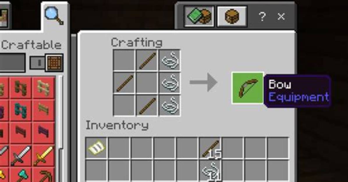 How to Craft Bow Minecraft