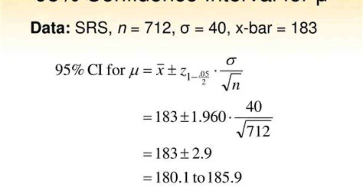 How to Create a 95 Confidence Interval in Excel