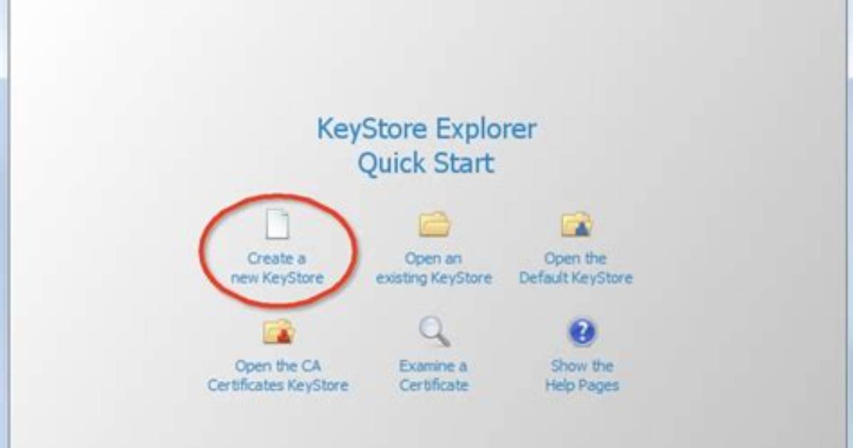 How to Create a Blank Keystore