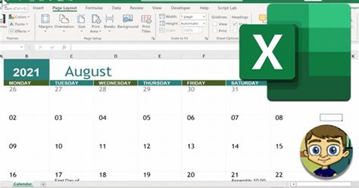 How to Create a Calendar in Excel Without a Template