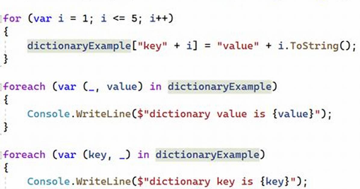 How to Create a Dictionary in C#