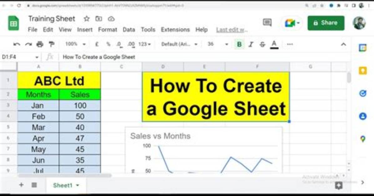 How to Create a Google Sheet and Share