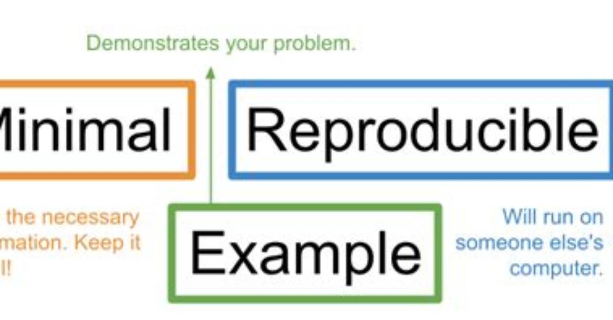 How to Create a Minimal, Reproducible Example