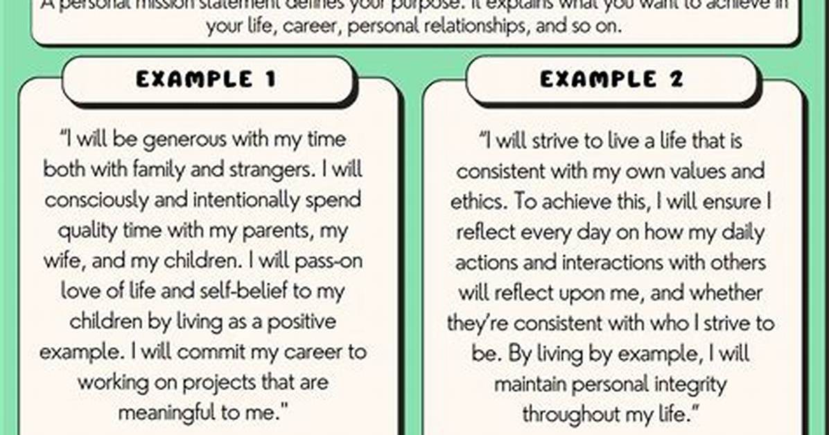 How to Create a Personal Mission Statement 7 Habits
