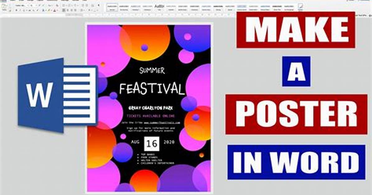 How to Create a Poster in Ms Word 2007