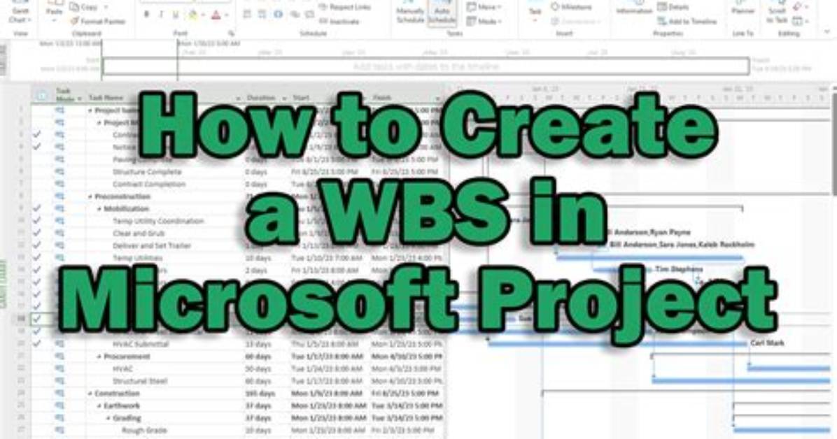 How to Create a Wbs in Ms Project