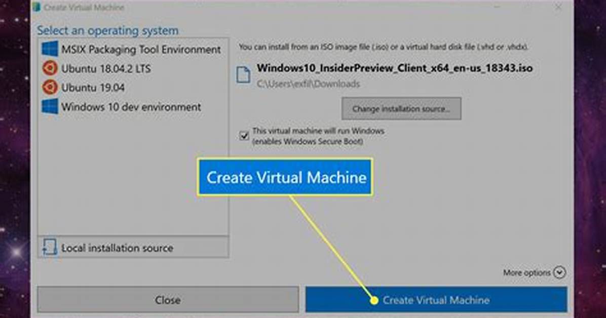 How to Create a Windows Virtual Machine Using Hyper-v Manager