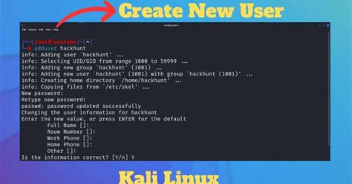 How to Create Admin User in Kali Linux