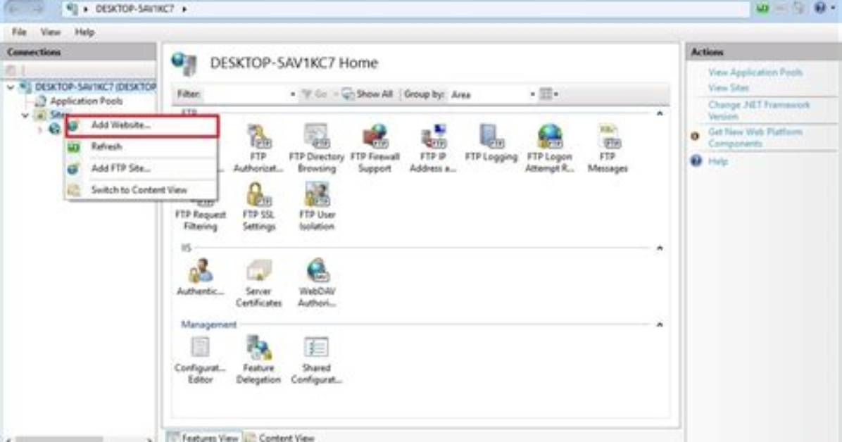 How to Create an Ftp Folder in Windows 7