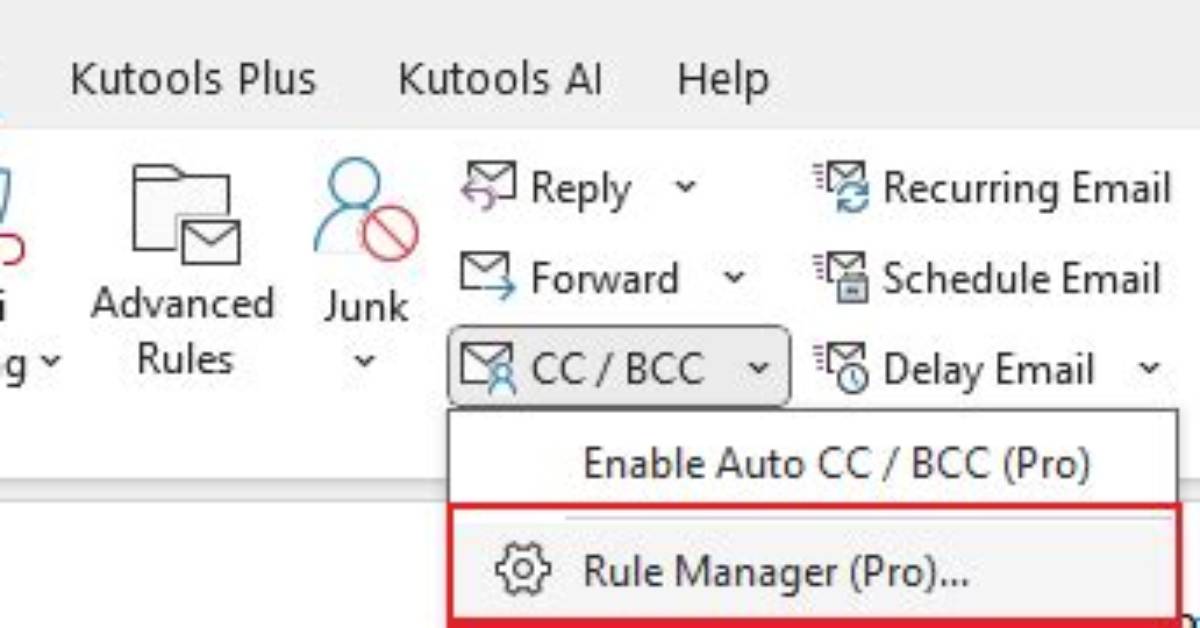 How to Create Auto Bcc Rule in Outlook 2007