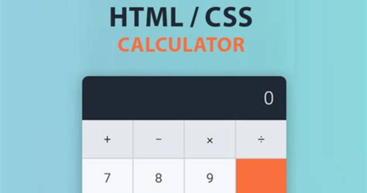 How to Create Calculator in Html W3Schools