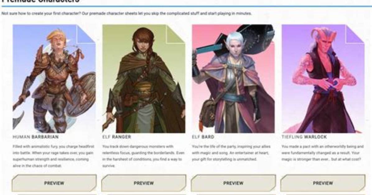 How to Create Characters Dnd
