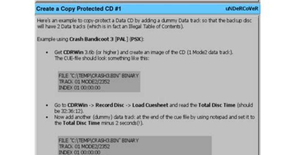 How to Create Copy Protected Cd