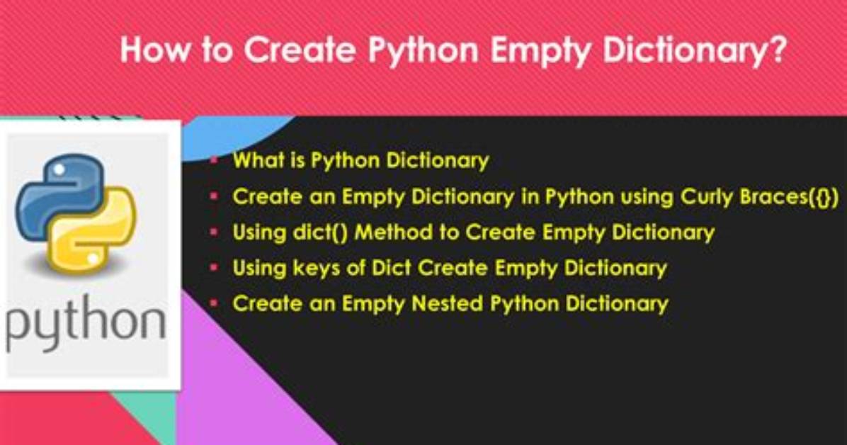 How to Create Empty Dictionary in Python with Keys