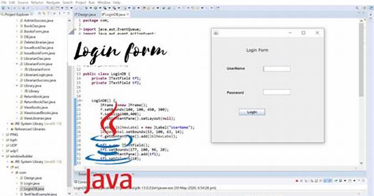 How to Create Form in Java Using Eclipse