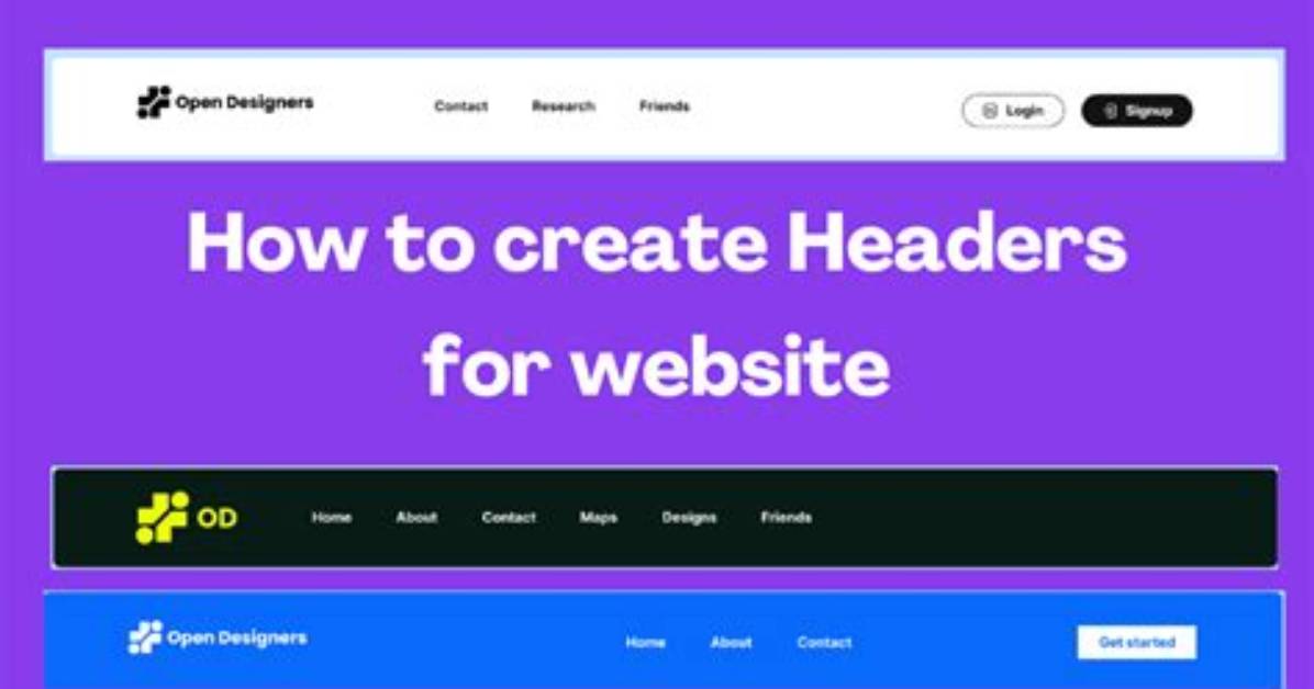 How to Create Header Html