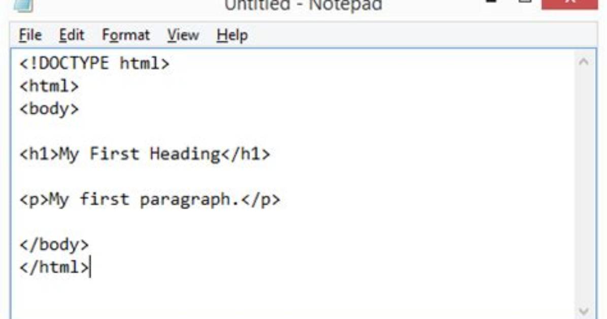 How to Create Html File with Notepad