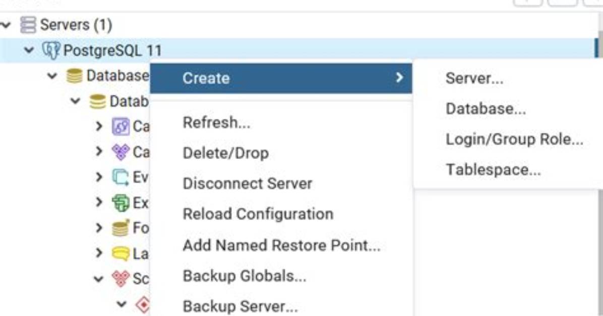 How to Create Local Database in Pgadmin 4