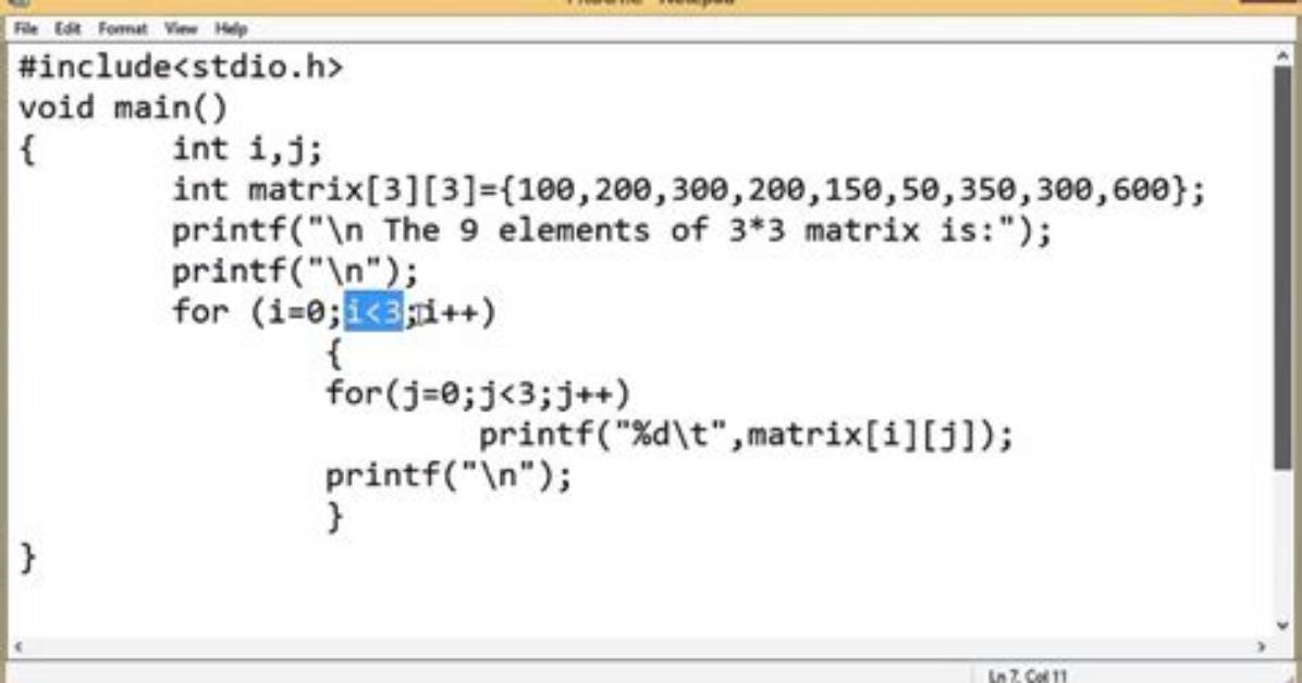 How to Create Matrix in C++