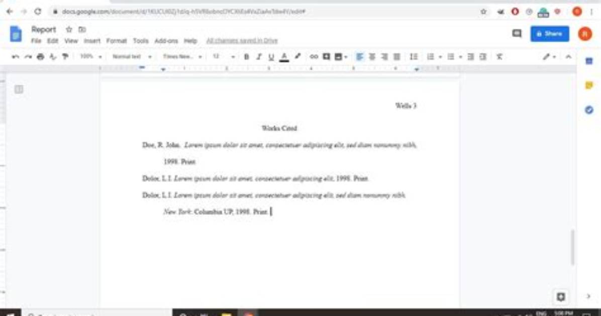 How to Create Mla Format on Google Docs