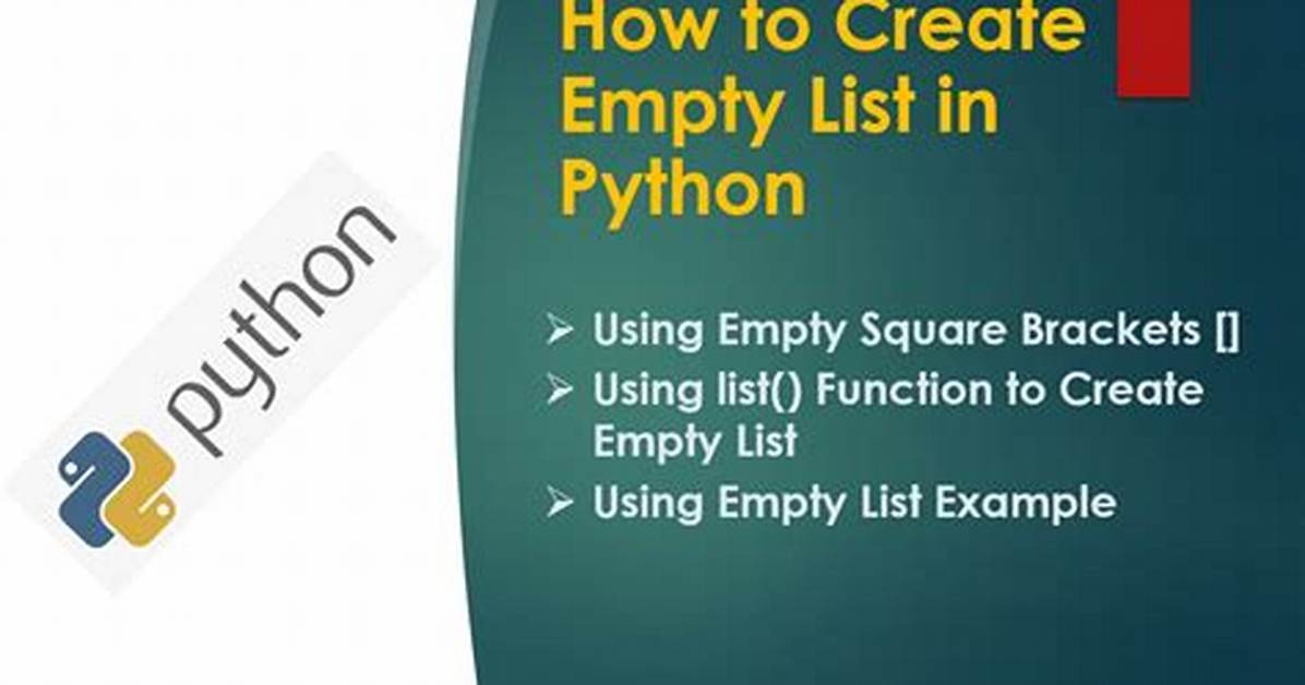 How to Create Multiple Empty Lists in Python