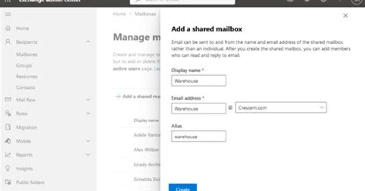 How to Create Shared Mailbox in Exchange