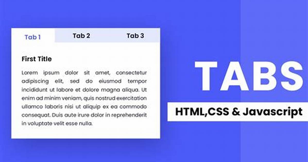 How to Create Tabs in Html