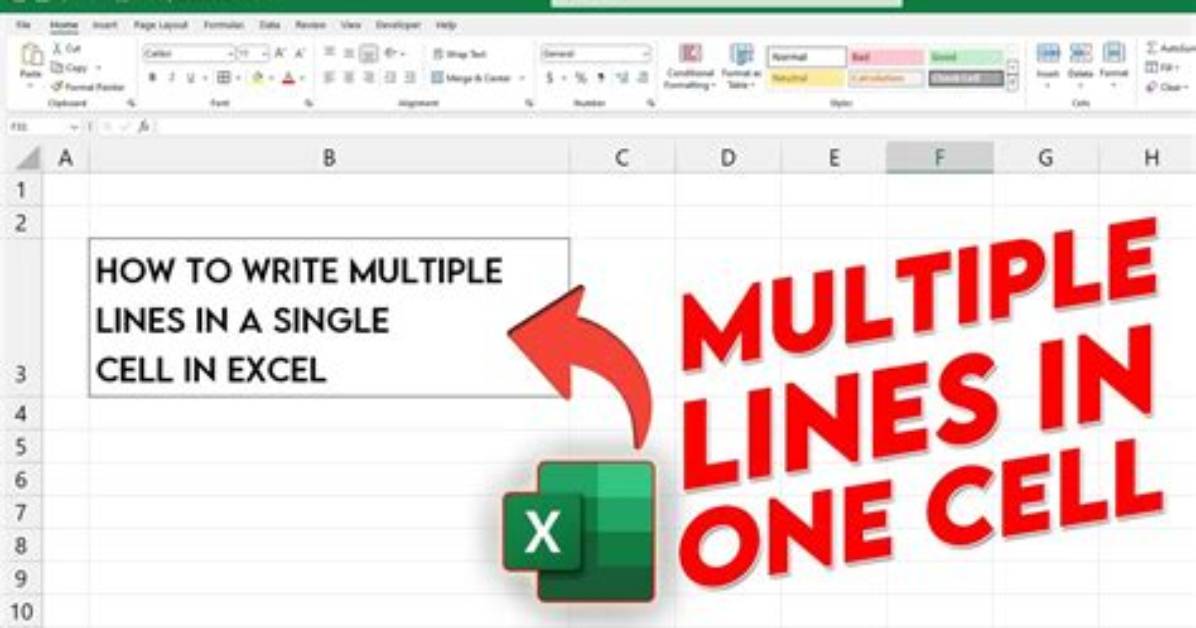 How to Create Two Lines in One Cell in Excel