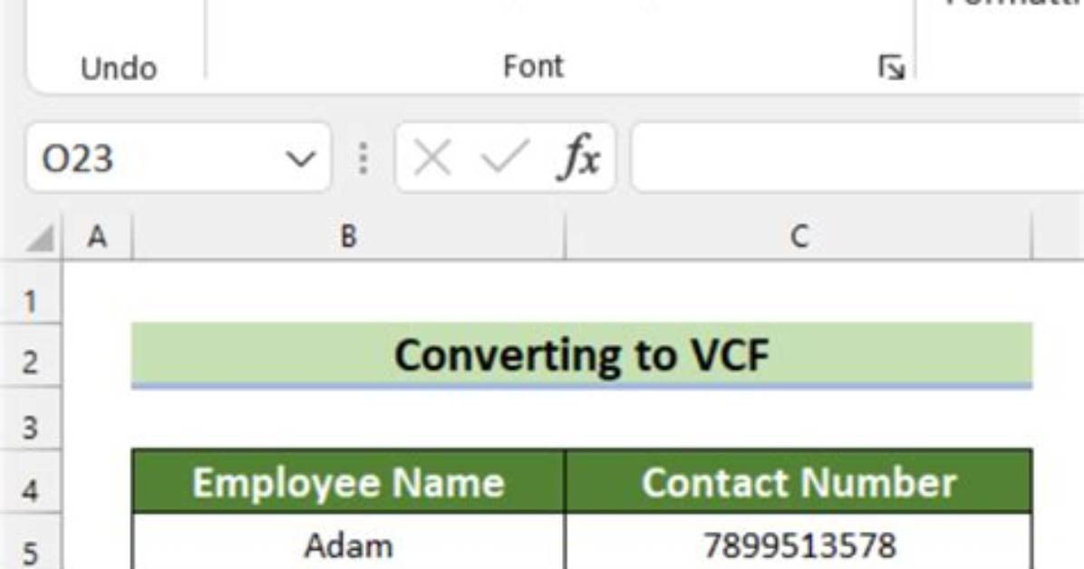 How to Create Vcf File from Excel Online