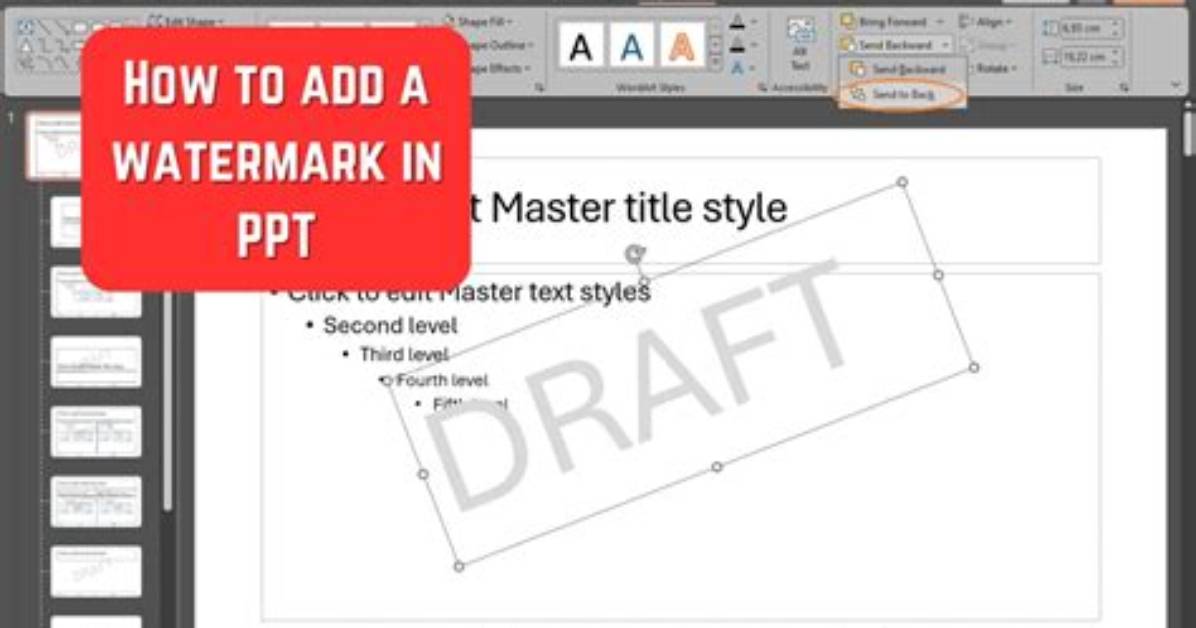 How to Create Watermark in Ppt