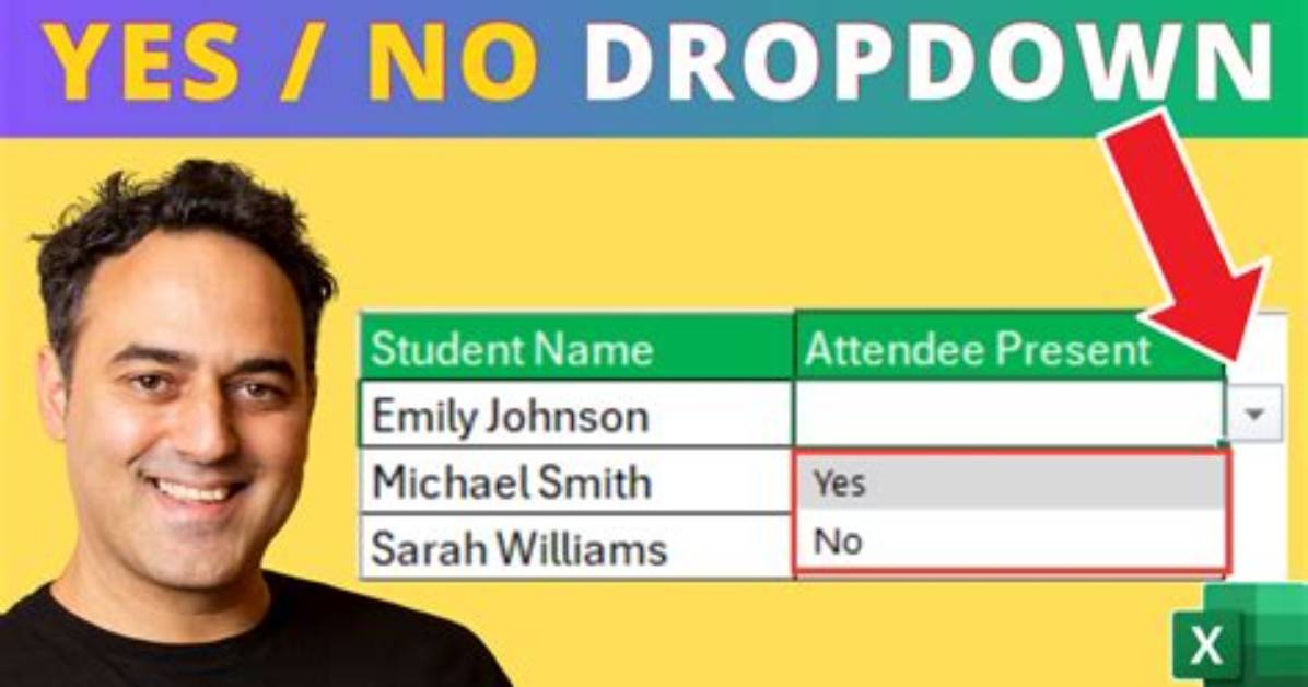 How to Create Yes No Dropdown in Excel with Color