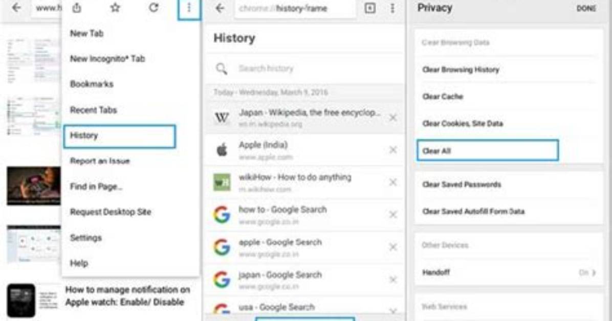 How to Delete History on Phone
