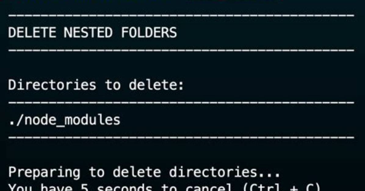How to Delete Node_Modules - Deep Nested Folder in Windows