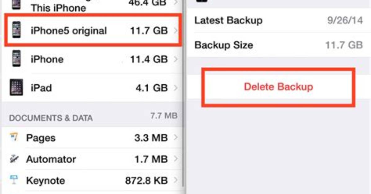 How to Delete Old Icloud Backups