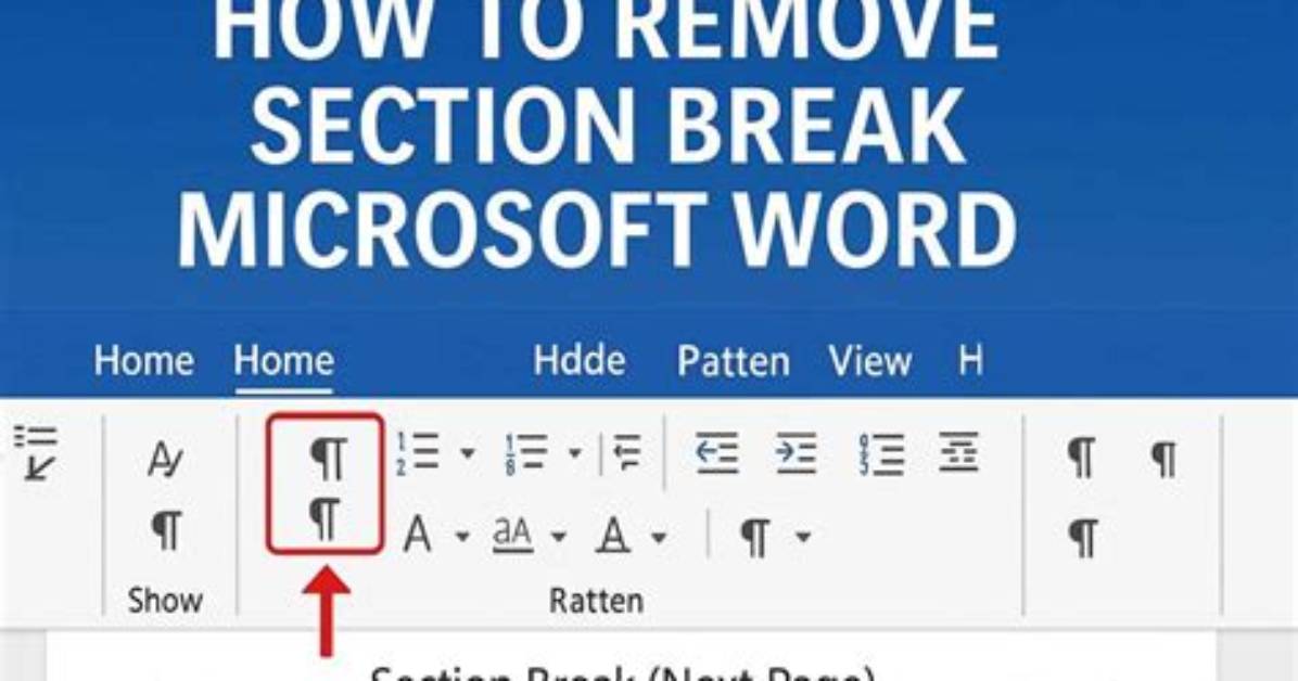 How to Delete Section Break in Word