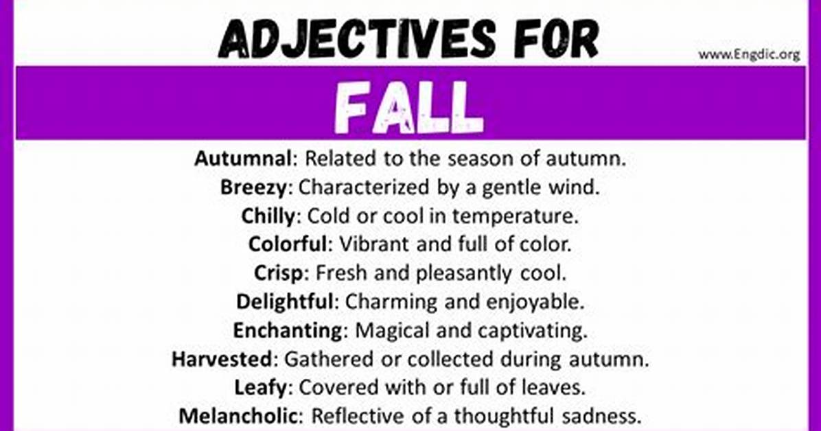 How to Describe Fall - Lisbd-Net. Com