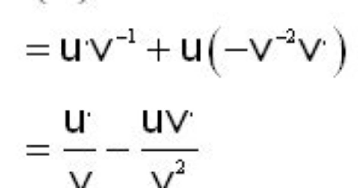 How to Differentiate U/v?