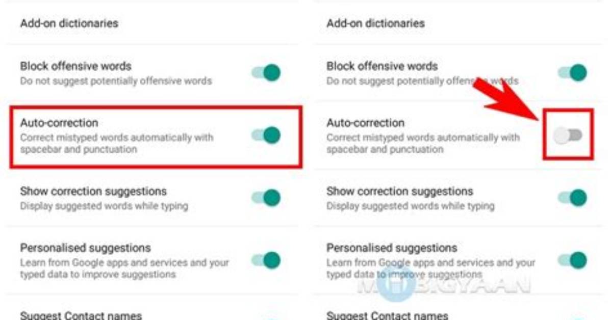How to Disable Autocorrect Android?