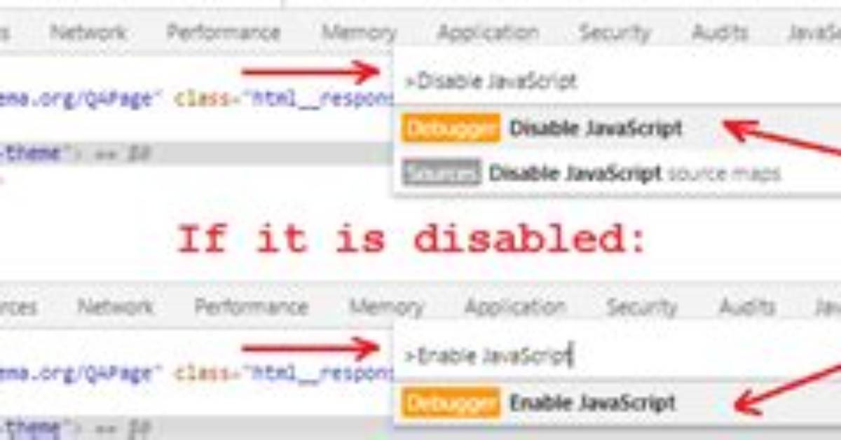 How to Disable Javascript in Chrome Developer Tools?