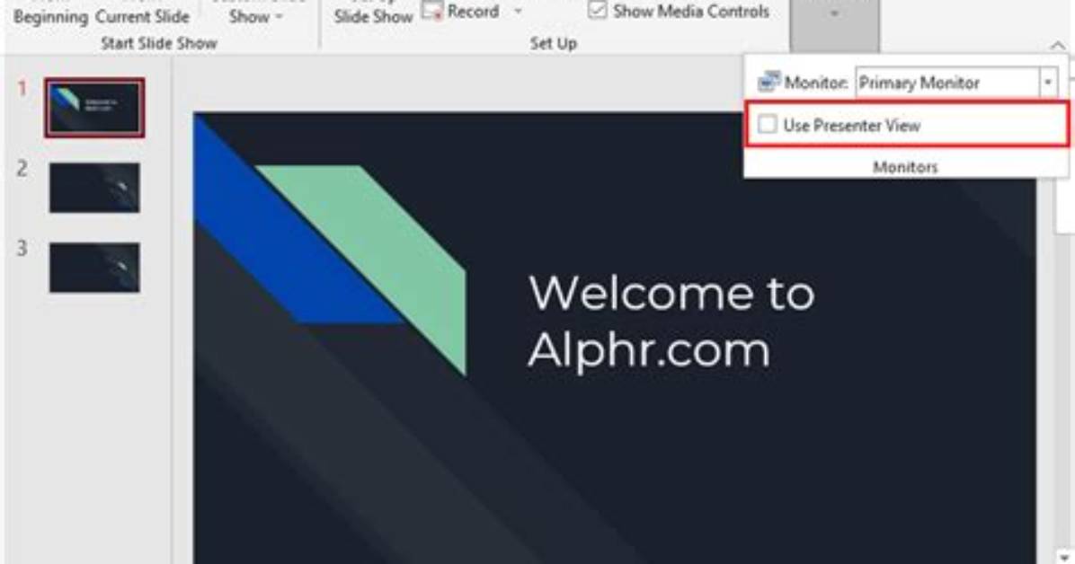 How to Disable Powerpoint Presenter View?