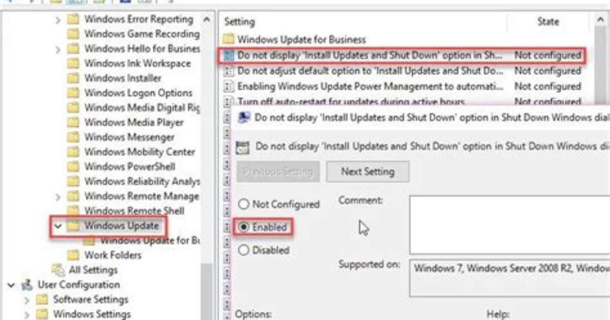 How to Disable Update and Shutdown Windows 10?