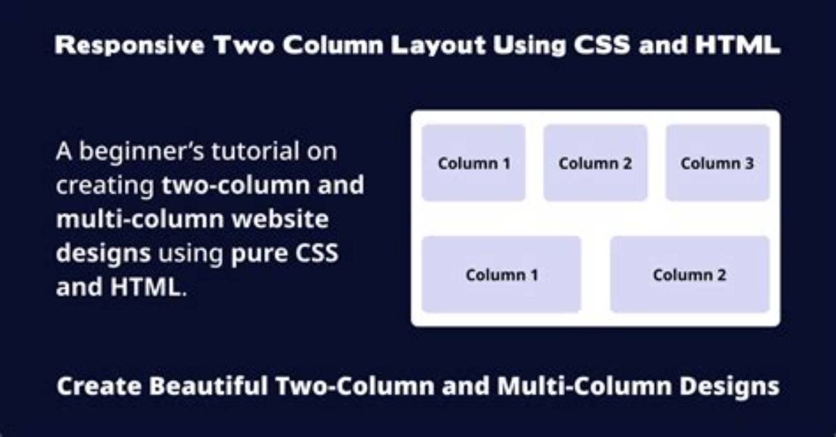 How to Display Two Columns in Html?