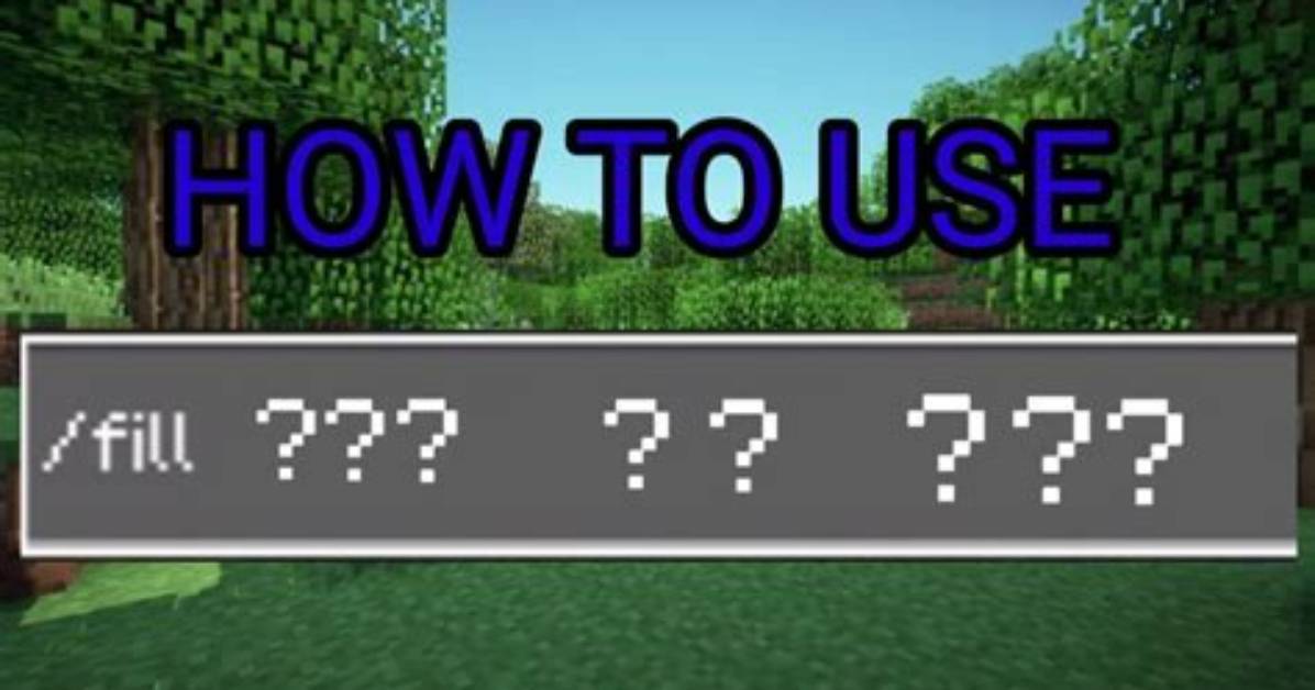 How to Do /Fill in Minecraft